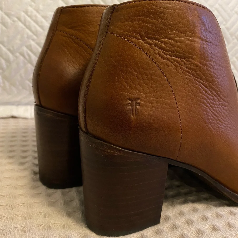 Frye Brown Leather Ankle Boots - Picture 9 of 13